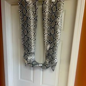 Over the knee Python print Vegan leather boots